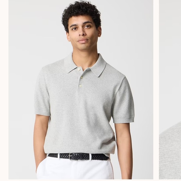 J. Crew Light Gray Polo Shirt - Picture 1 of 5